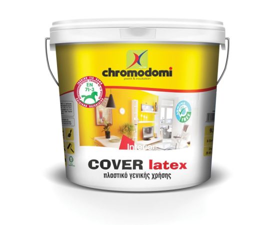საღებავი წყალდისპერსიული Chromodomi Cover Latex 9 ლ თეთრი
