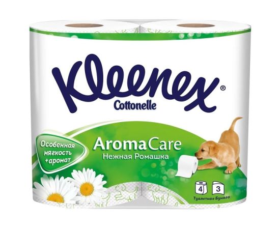 Туалетная бумага Kleenex Cottonelle Aroma Care ромашка 4 шт