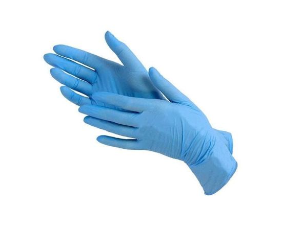 Перчатки одноразовые blue L 100шт