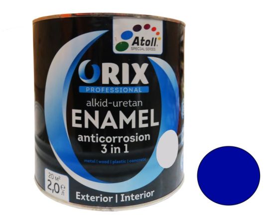 ემალი ORIX METALLIC  3-1ში (ანტიკოროზ) ლურჯი 0,7 კგ