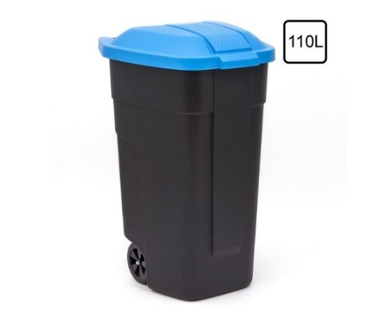 Trash bin on wheels Keter 110 l blue