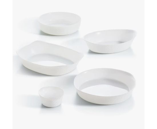 Baking form glass-ceramic white rectangle with diamonds Luminarc 34x25 cm 252496