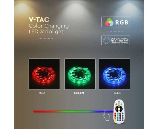 LED strip V-TAC 2628 SMD5050+2835 IP65 54LEDs RGB+W 5 m