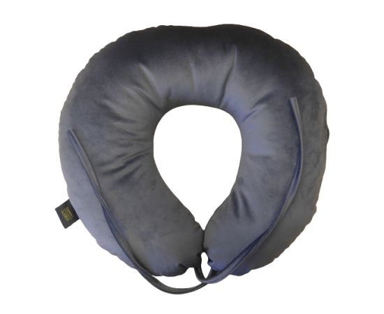 Travel pillow round 35x35 cm gray