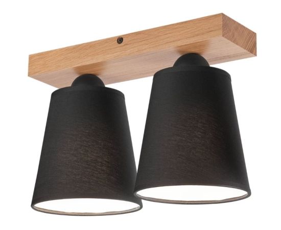 Ceiling lamp Lamkur LULA 2 Е27 oak black 47706