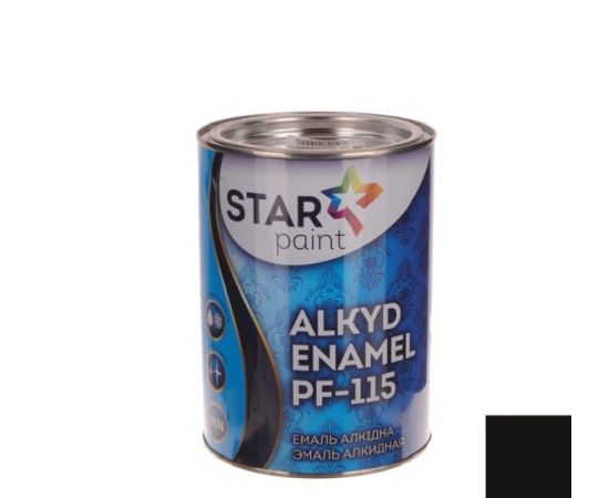 Эмаль алкидная STAR PAINT ПФ-115 90 черный 2.8 кг