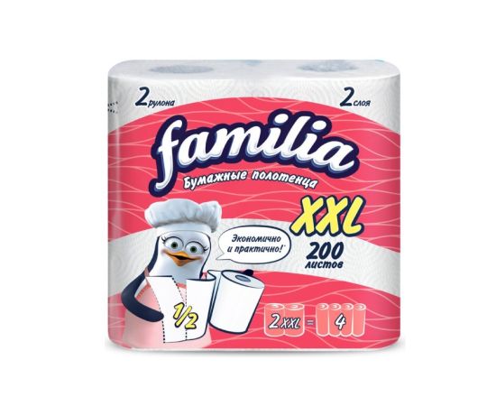 ქაღალდი სამზარეულოს Familia 2-ფენა XXL 2X12