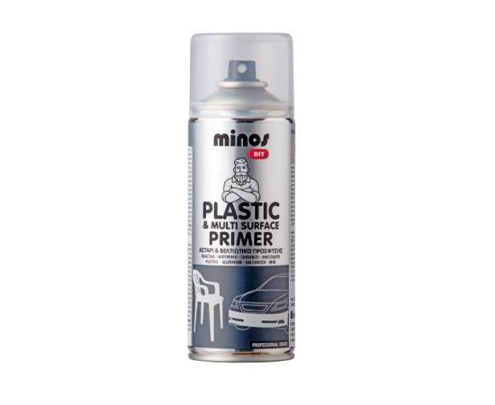 გრუნტი-სპრეი პლასტმასის ზედაპირებისათვის Evochem Minos Plastic & Multi Surface Primer 400 მლ