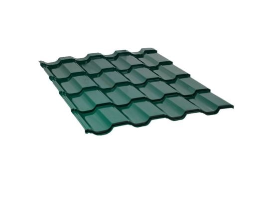 Metal tile Moderna 0.45x1200x3000 mm 3.6 m² green