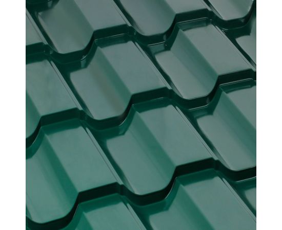 Metal tile Moderna 0.45x1200x3000 mm 3.6 m² green