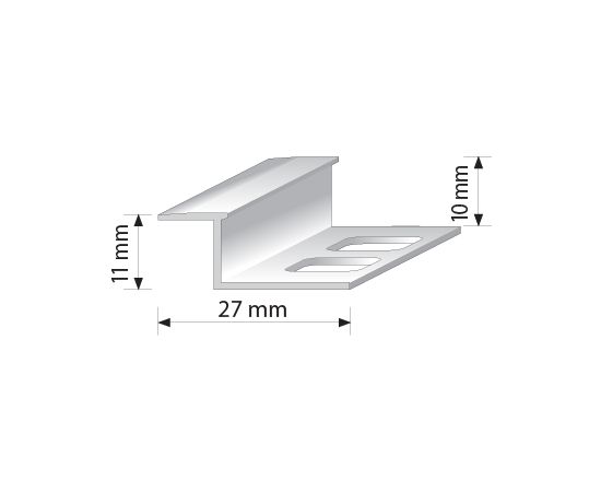Профиль алюминиевый SALAG A05051 "Z" 10mm/2m натуральная анода