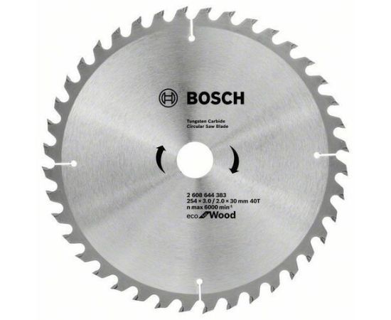 ხერხის დისკი Bosch ECO WO 254X30-40T