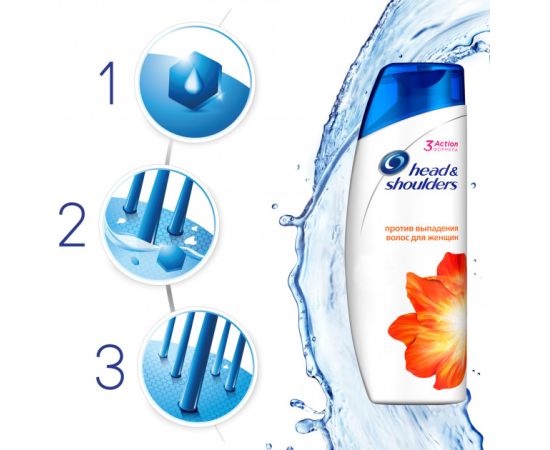 Anti-dandruff anti hair loss shampoo Head&Shoulders for women 400 ml