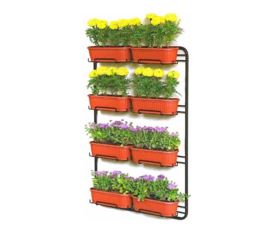 Pendant for flowers Metallurgica Buzzi Splendida for Wall with self-watering box 70x15xh100 cm