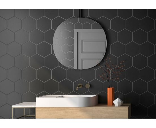 Porcelain tile Geotiles Hexa Solid Black 258x290 mm