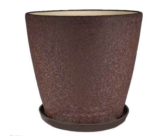 Flower Pot Ceramic Oriana Grace №0 silk chocolate 30 l