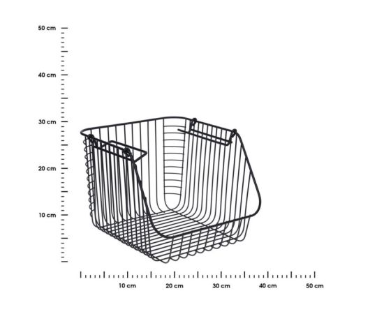 Iron basket Koopman 29x27x21cm black