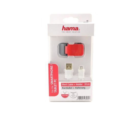 Cable microUSB with phone holder HAMA 136479 20 cm