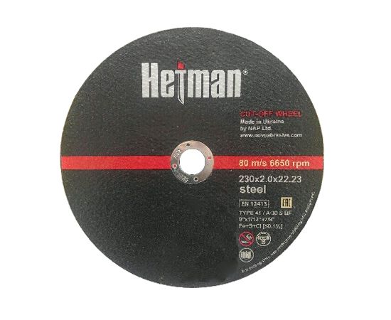 Cutting disc for metal Hetman 41 14А 230x2x22.23 mm