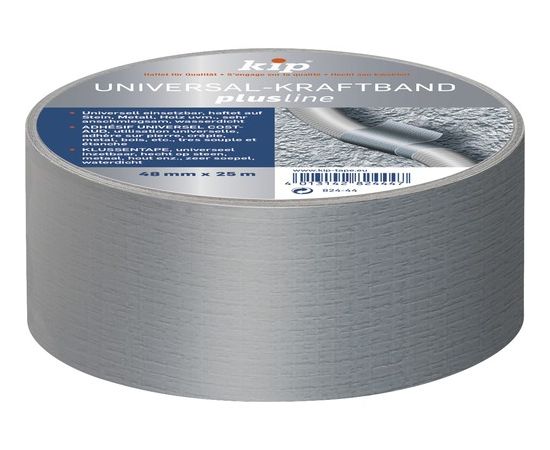 Adhesive tape reinforced moisture resistant silver Kip 5х50м.
