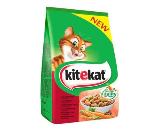 კატის საკვები KiteKat საქონლის ხორცი ბოსტნეული 300გრ