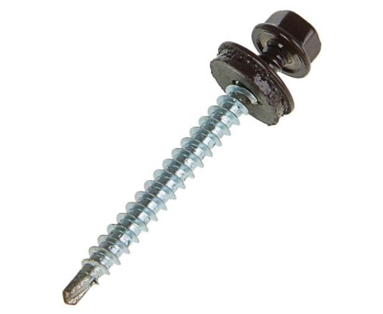 Self-tapping screw for roof with drill Tech-Krep RAL-8017 4.8x51 mm 60 pcs chocolate brown