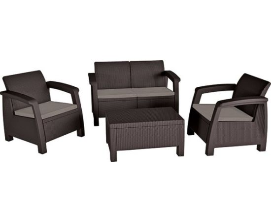 Set of garden furniture Bahama Keter (sofa,chair,table) Brown