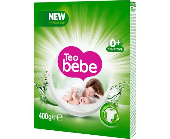 სარეცხი ფხვნილი TEO bebe ავტომატი Cotton Soft Green 0+ 0.4 კგ