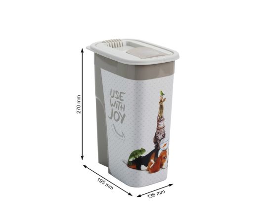 Pet food storage container Rotho 4.2L FLO cappuccino