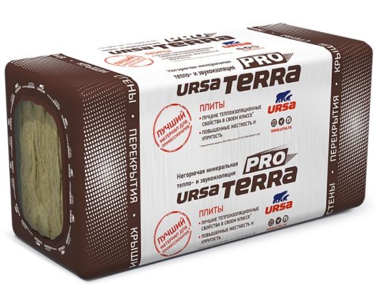 Минеральная вата URSA Terra Pro 34 PN 1000-610-100 мм 3.05 м²