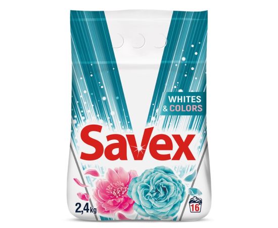 სარეცხი ფხვნილი Savex ავტომატი Whites & Colors 2.4 კგ