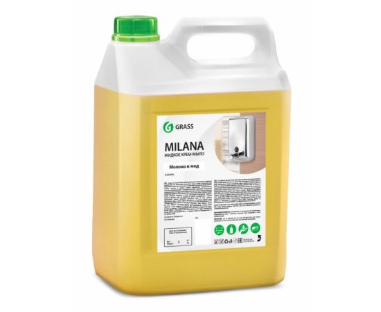 Жидкое мыло Grass "Milana" молоко и мед 5 кг