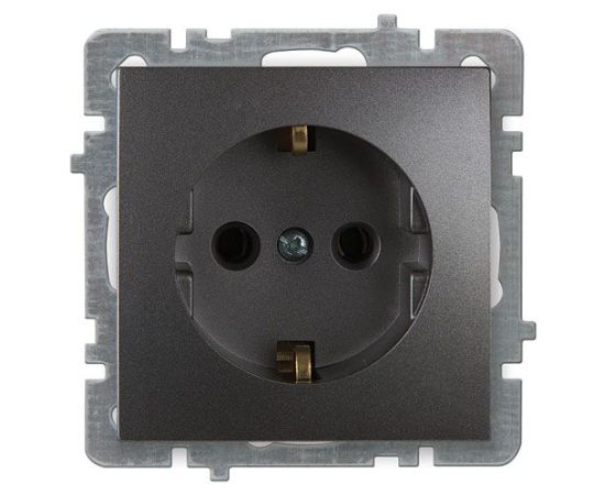 Power socket grounded without a frame Nilson TOURAN 24160417 1 sectional anthracite