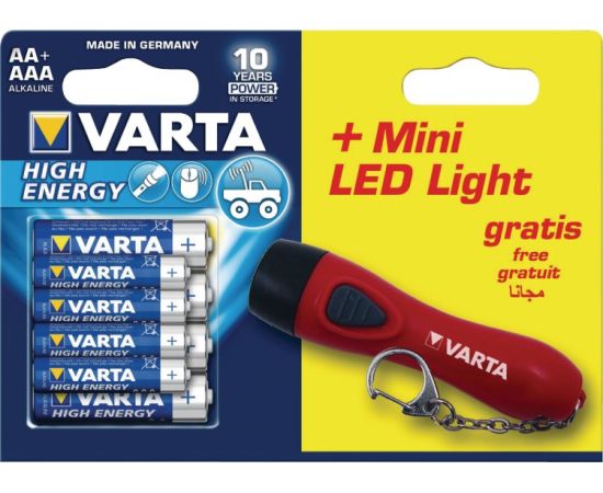 Батарейка VARTA 4xAA/4xAAA + LED фонарь