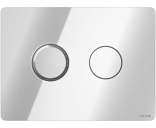 Button Cersanit Accento Circle glossy chrome