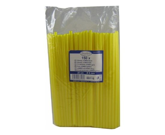 Straws JUMBO 8/250 mm 150 pc yellow