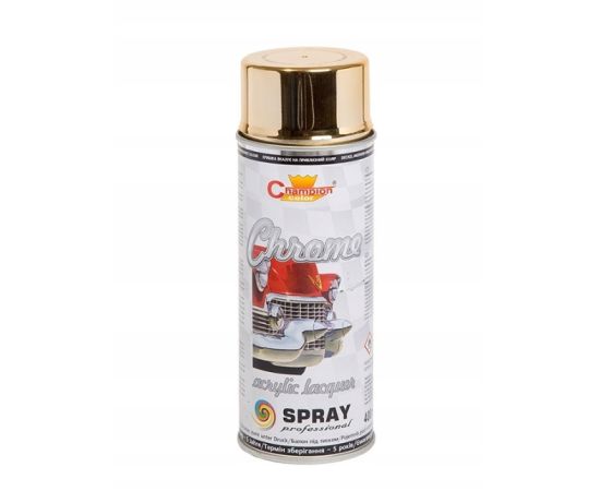 Spray paint for metal Champion super chrome gold 400 ml