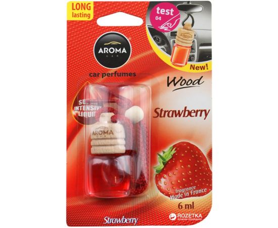 Ароматизатор Aroma Car WOOD  Strawberry 6ml