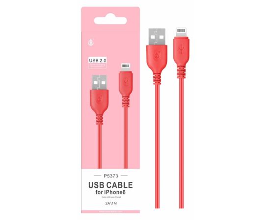 Cable  iPhone-, 1m, 2A P5373 red 2100363