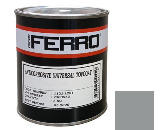 Краска антикоррозионная для металла Ferro 3:1 матовая серая 1 кг