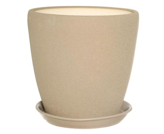 Flower Pot Ceramic with a stand Grace N1 Silk Cappuccino