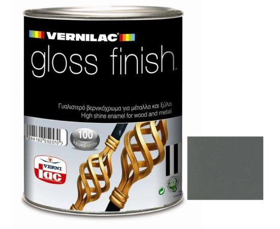 Краска масляная Vernilac Gloss finish No 104 carbon глянцевая 750 мл