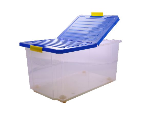 Ящик для хранения Unibox 57л Plastik Repablik на роликах зеленый прозрачный