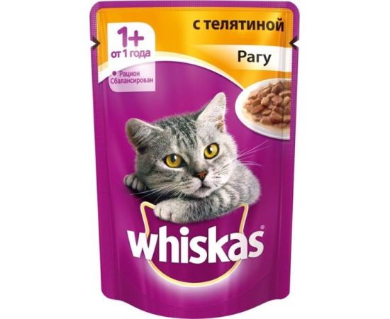 Рагу для кошек с телятиной Whiskas 85 гр