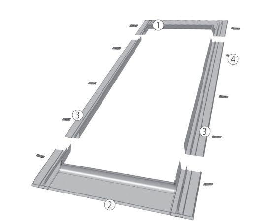 Connecting frame for flat roofing Fakro-R Skylite-S 78x140 cm