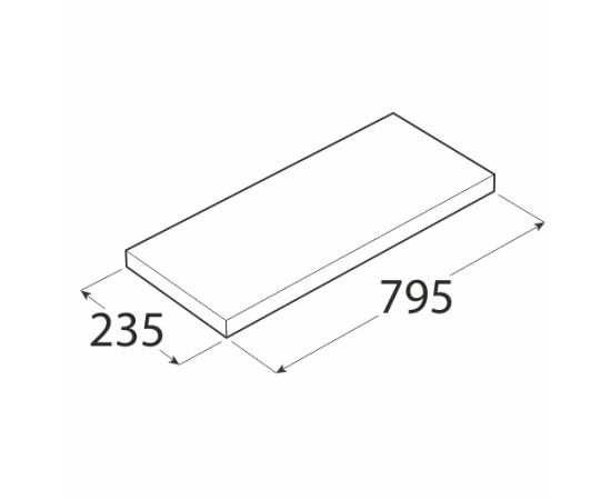 Shelf with hidden fastening apple VELANO 65112 795x235