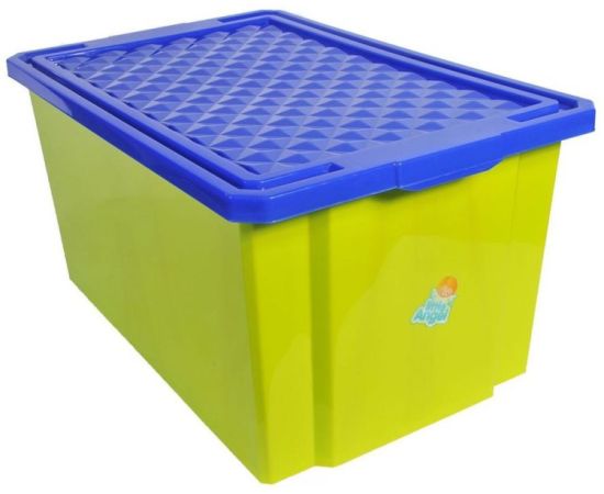 ყუთი საბავშვო სათამაშოების შესანახი Plastik Repablik 57 ლ ბორბლებზე ფსტისფერი