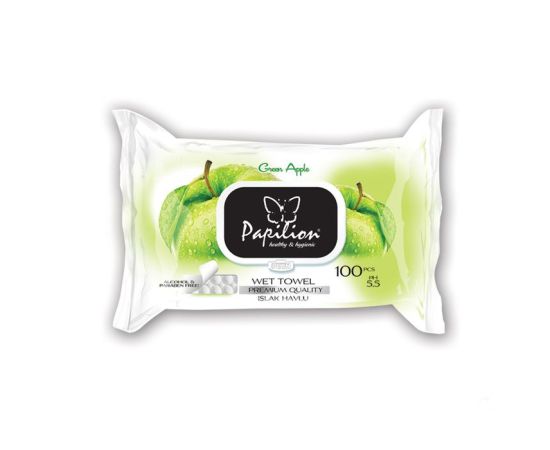 Wet wipes Papilion Green apple 100 pc