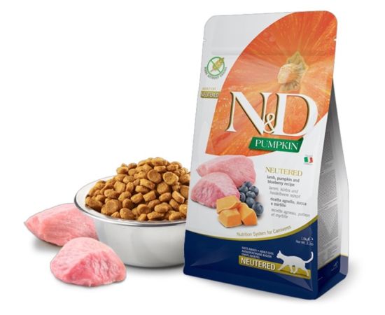Cat food Farmina N&D Pumpkin Neutered lamb and blueberries 1.5 kg