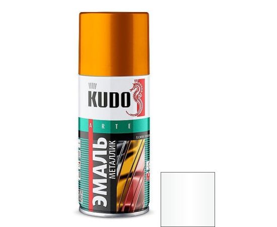 Эмаль универсальная металлик Kudo KU-1027.1 210 мл хром